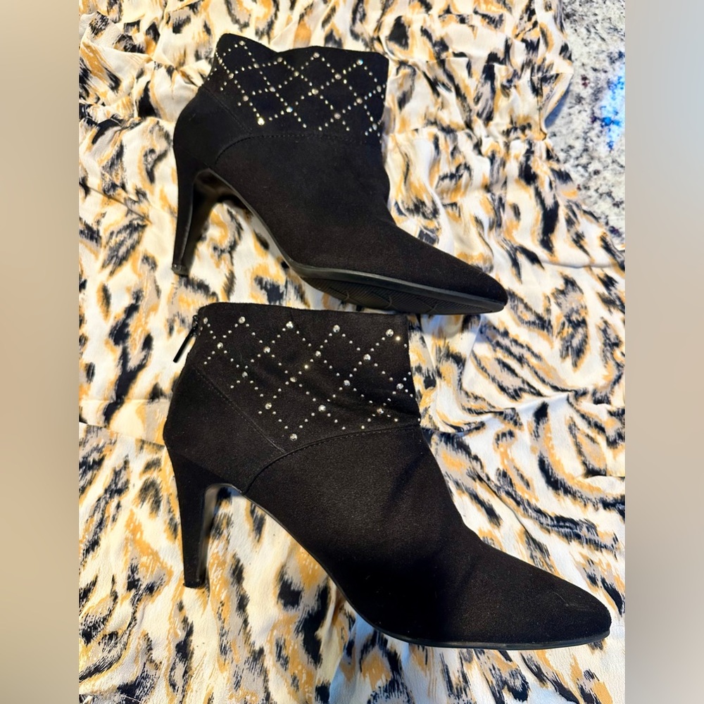 Impo black gold studded ankle boots